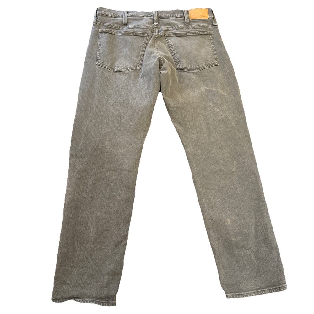Madewell Mens Jeans 38x32 Slim Fit Straight Leg Stretch Gray Fade Denim - Picture 15 of 16
